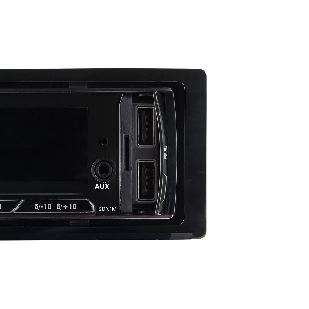 Single DIN Bluetooth Digital Media Receiver with Dual USB & Quick Charge