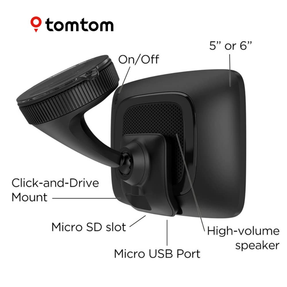 5" GPS Navigation Device with World Maps & Traffic Alerts