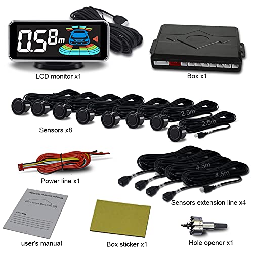 8-Sensor Car Reverse Parking Radar System