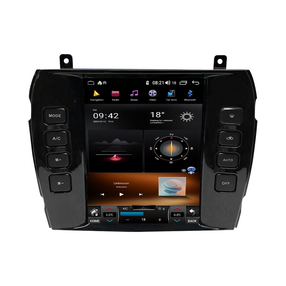 9.7" Screen Android 13.0 Car Stereo Radio for Jaguar XJ XJL 2004-2009 Tesla Style Radio Player Car GPS Navigation, WiFi, Bluetooth, Carplay Unit (High Version, 8-256GB)