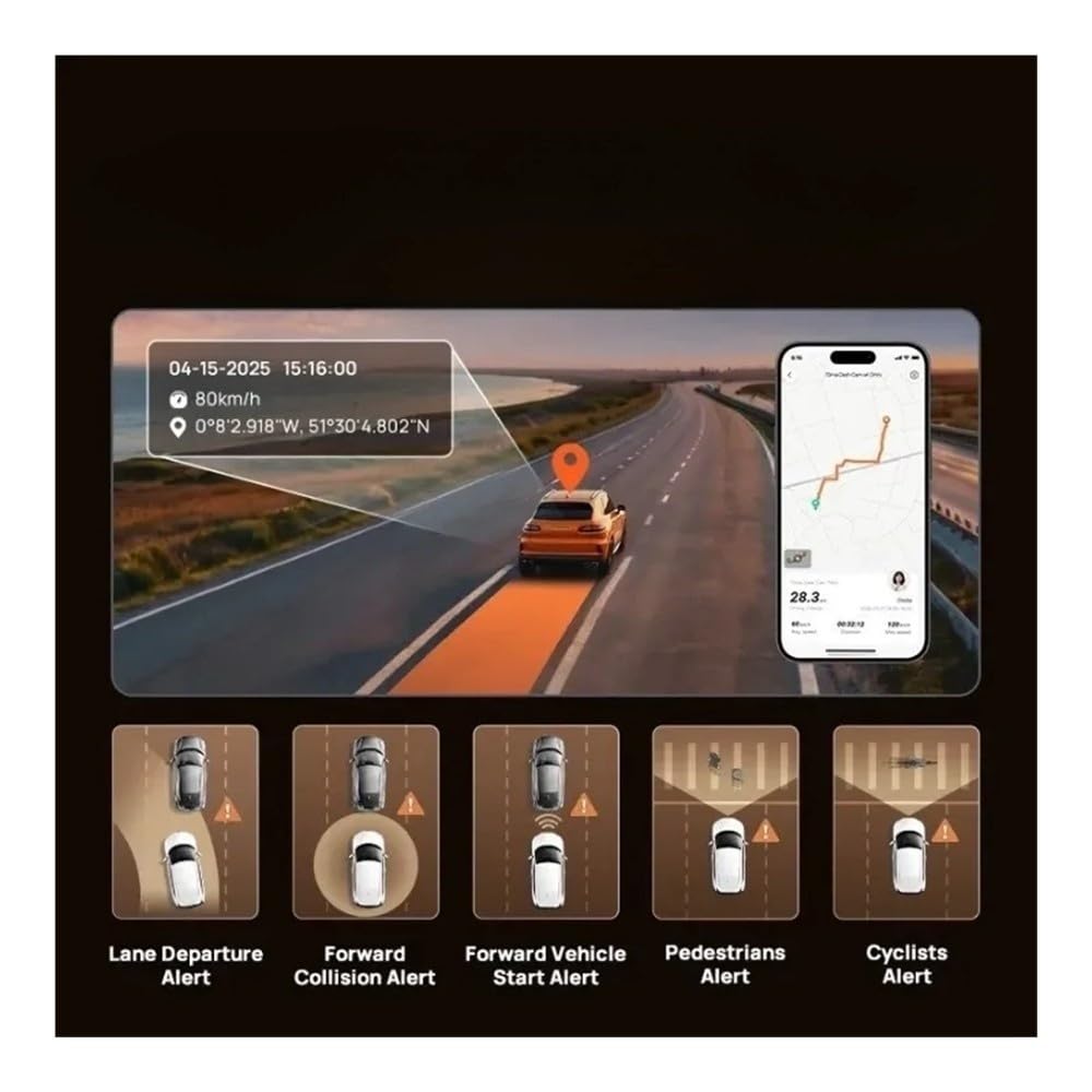 Compatible with T800 3‑Channel 4K Dash Cam Car DVR