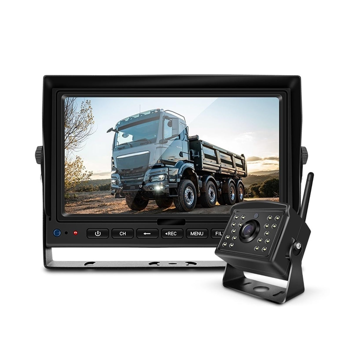 1080P Wireless Heavy Truck Camera System with 4CH DVR & 7" Monitor