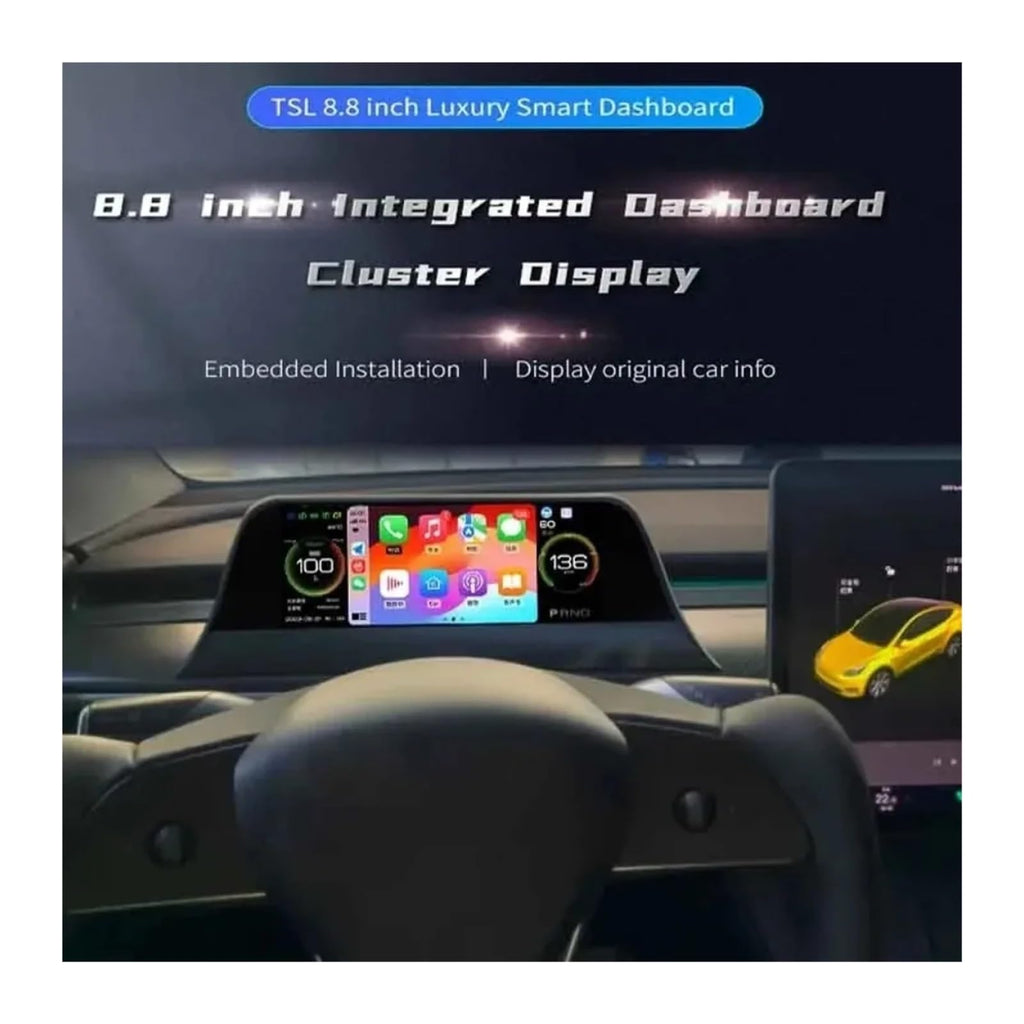 Touchscreen Head-Up Display with CarPlay & Android Auto for Tesla Model 3/Y