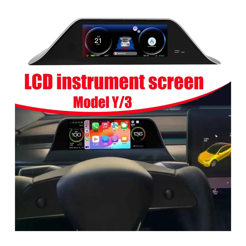 Touchscreen Head-Up Display with CarPlay & Android Auto for Tesla Model 3/Y