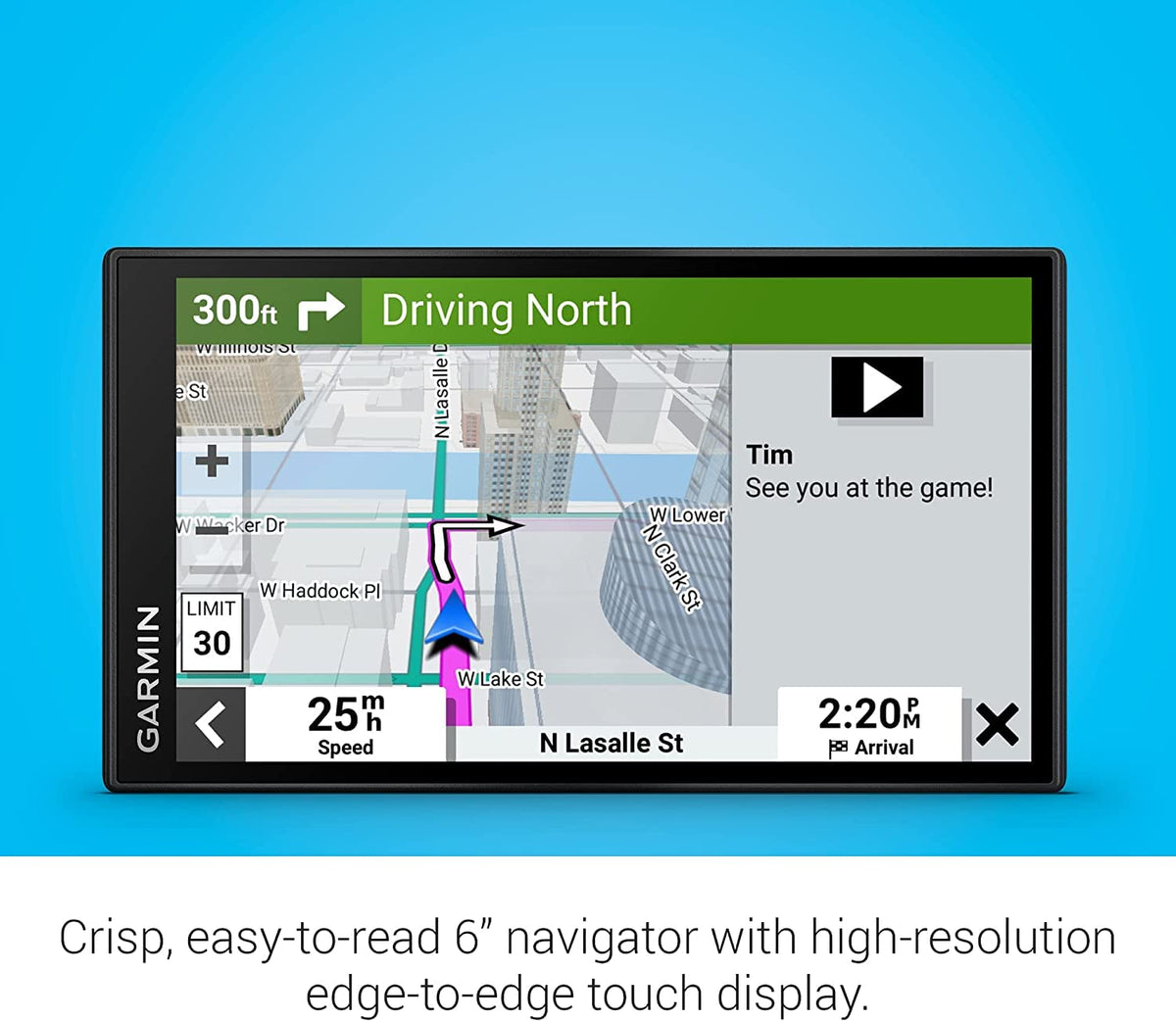 6" Glass Screen Car GPS Navigator