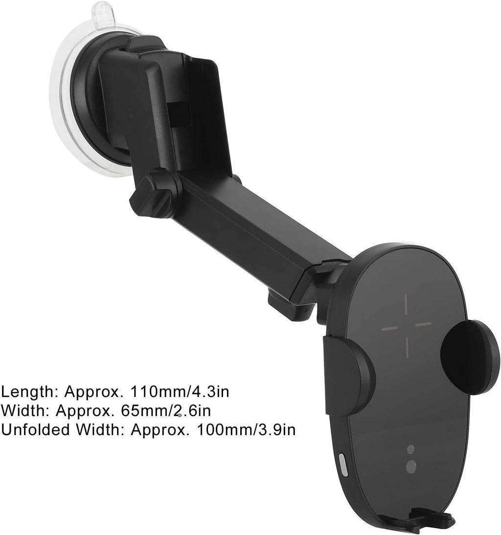 15W Wireless Car Charger Phone Holder with USB-C Port