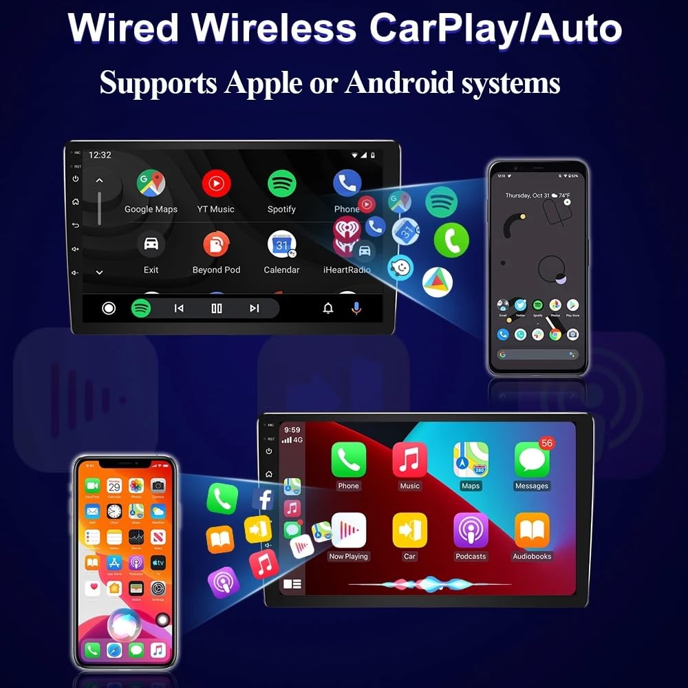 Android 15 Wireless CarPlay Multimedia Player for Fiat 500 2016–2019