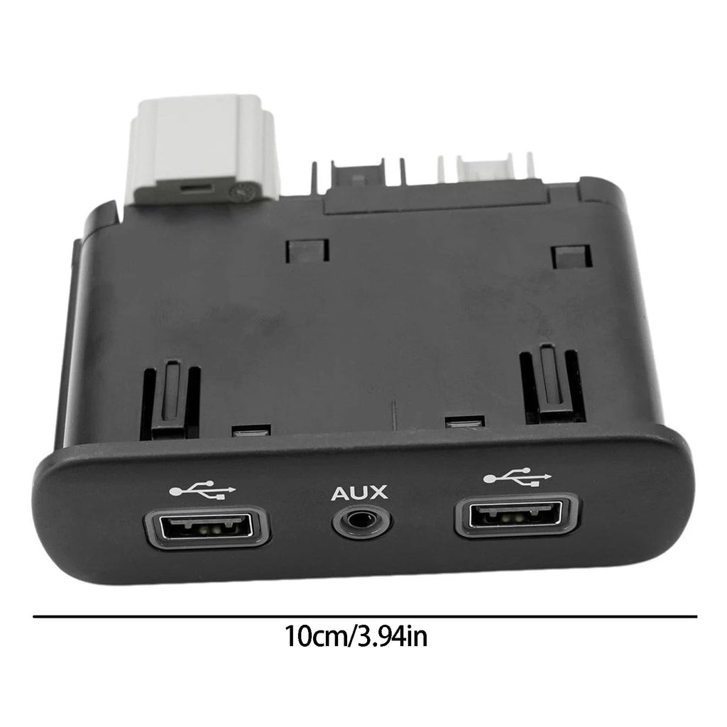 Car USB Hub with 4 Fast Charging Ports & Media Interface