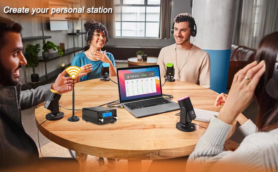 Long-Range Stereo FM Transmitter for Events & Drive-In Use