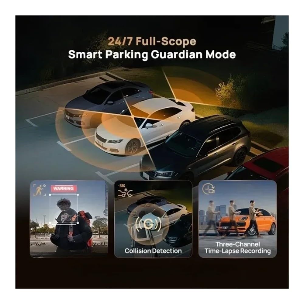 Compatible with T800 3‑Channel 4K Dash Cam Car DVR