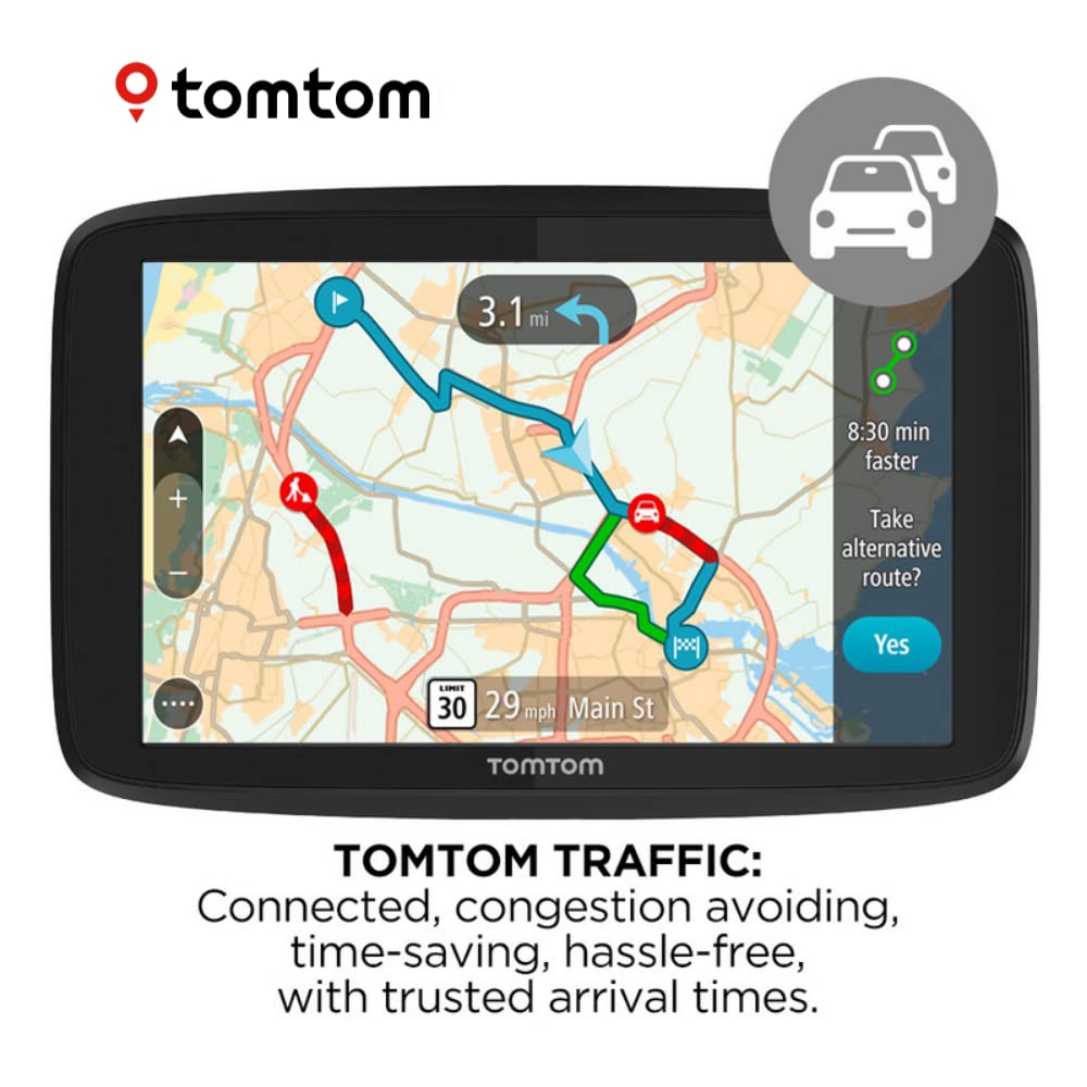 5" GPS Navigation Device with World Maps & Traffic Alerts