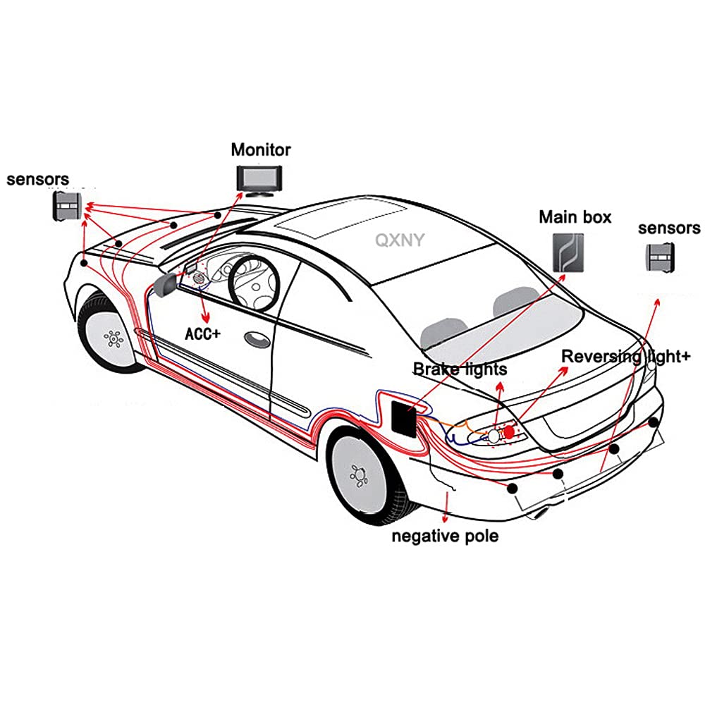 8-Sensor Car Reverse Parking Radar System