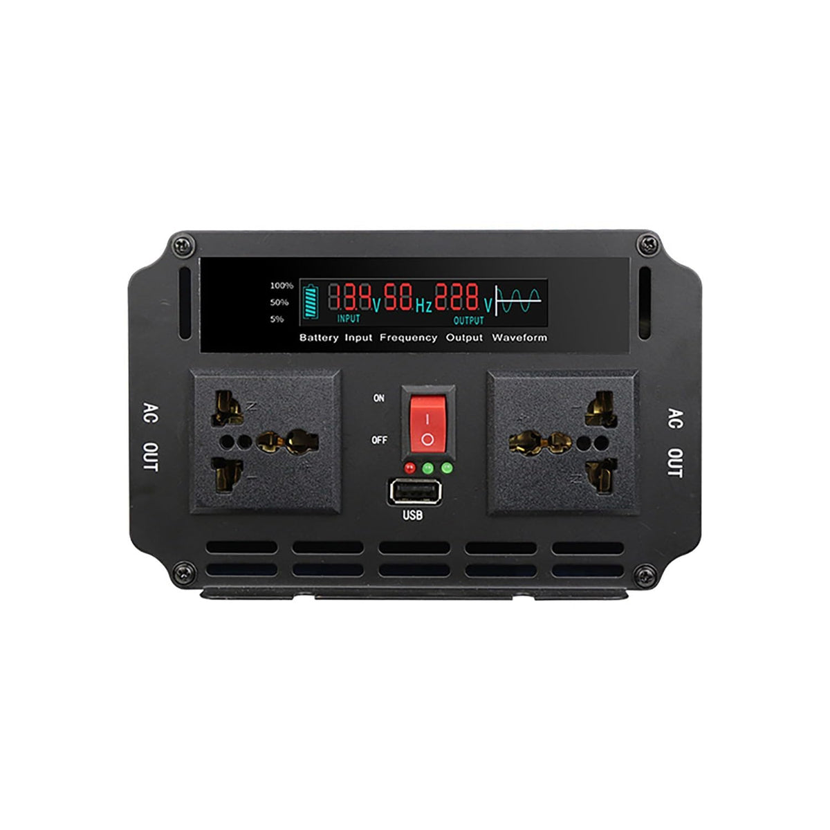 12V/24V Power Inverter with USB Ports & AC Outlet