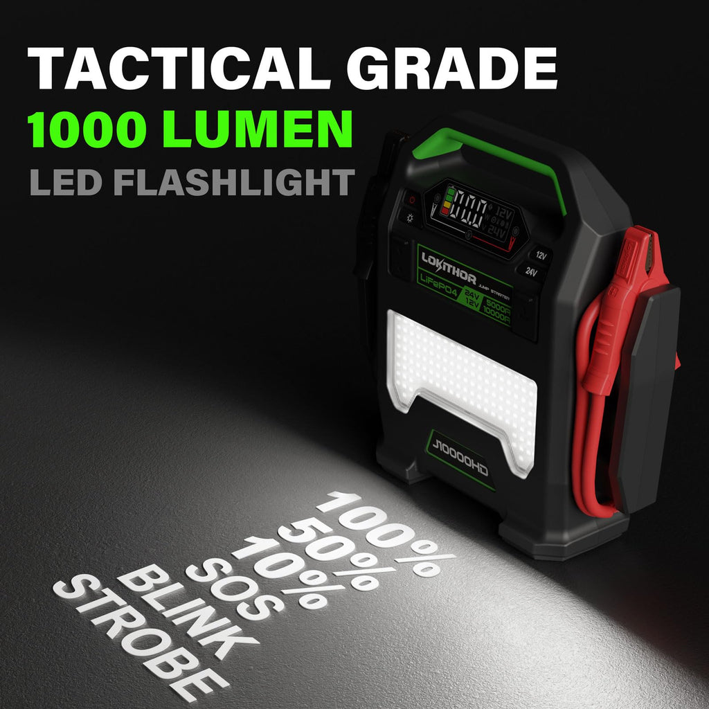 LOKITHOR J10000HD 12V & 24V Lithium Iron Phosphate(LiFePO4) Jump Starter