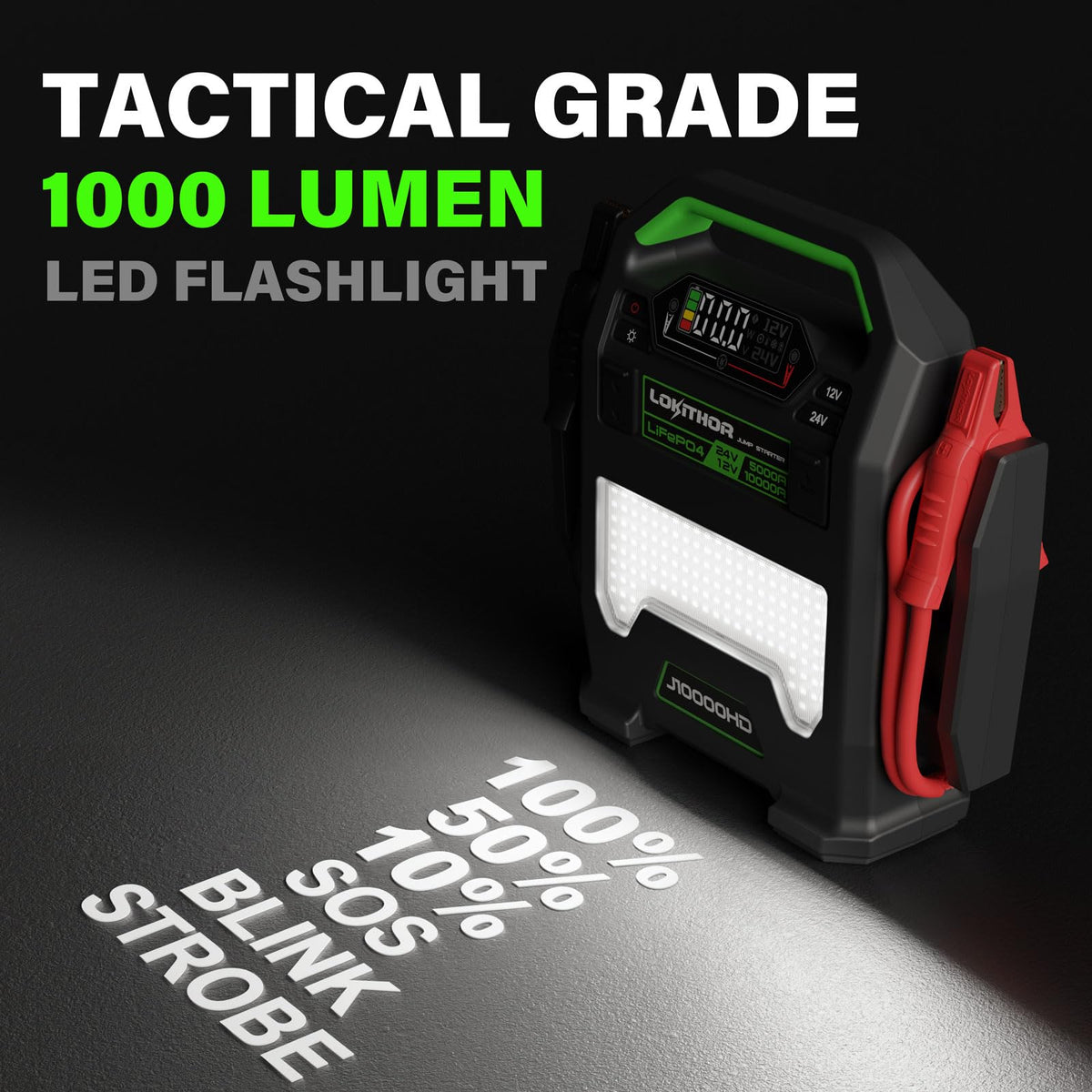 LOKITHOR J10000HD 12V & 24V Lithium Iron Phosphate(LiFePO4) Jump Starter