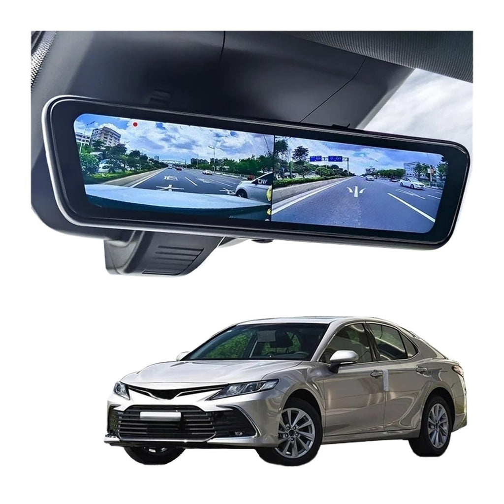 8.2" Smart Rearview Mirror Dash Cam with 1080P Backup Camera for Toyota Camry