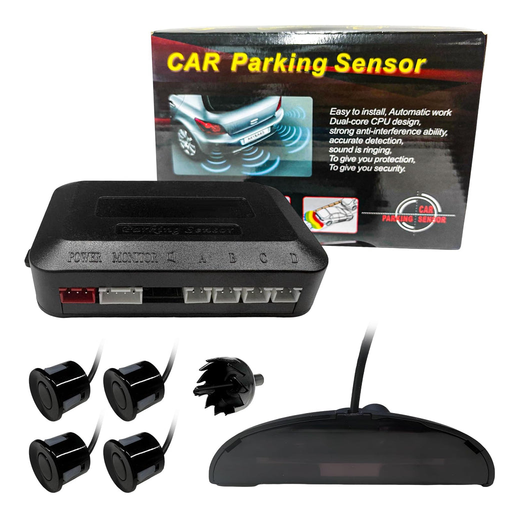 4-Sensor Reverse Parking Radar with LED Display & Buzzer