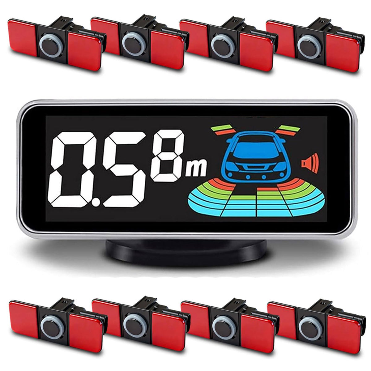 8-Sensor Car Reverse Parking Radar System