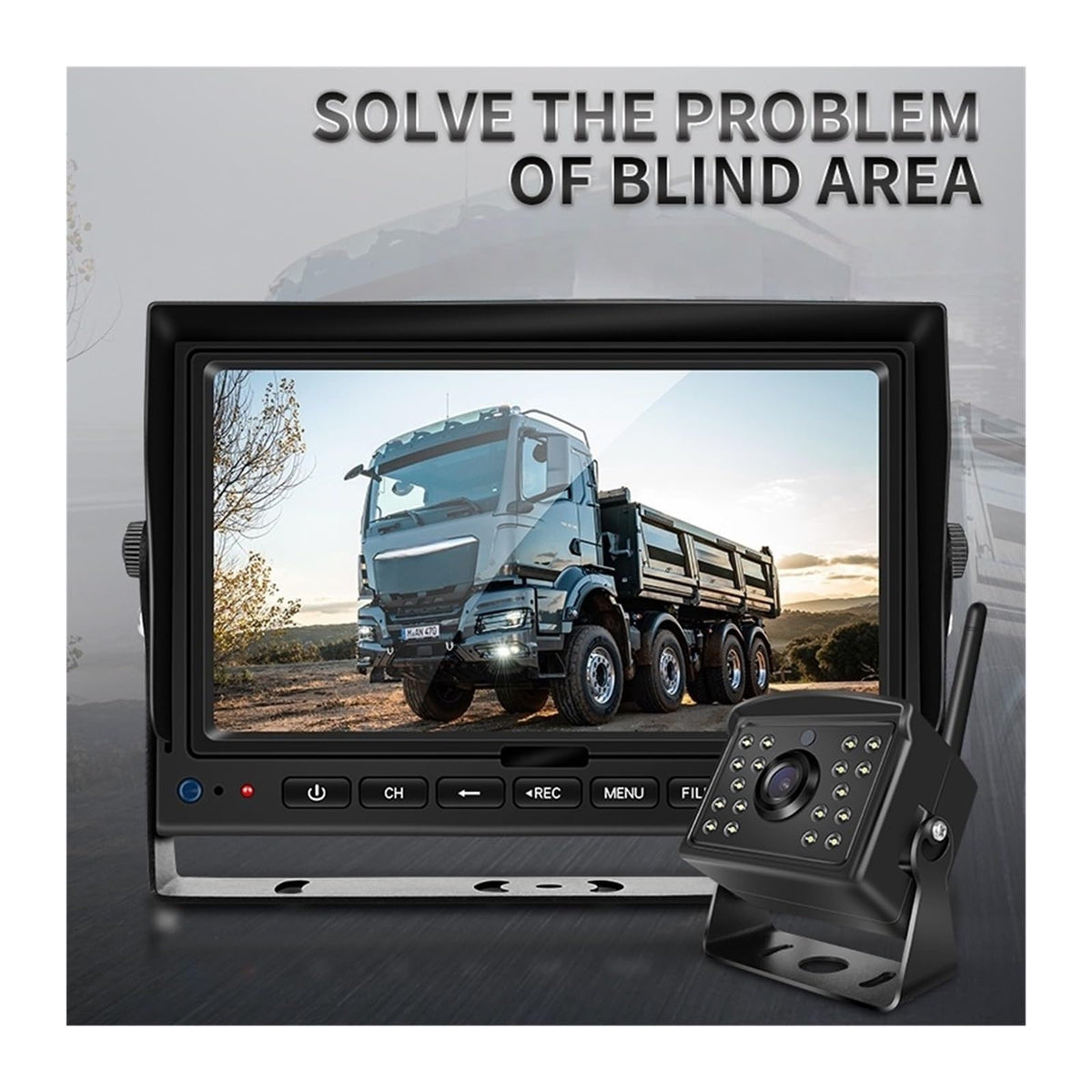 1080P Heavy Truck Digital Wireless Camera System with 4CH 7 Inch DVR Recorder Reverse Backup Vehicle Security Auto Camera