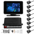 8-Sensor Front & Rear Parking Radar with LCD Display & Buzzer