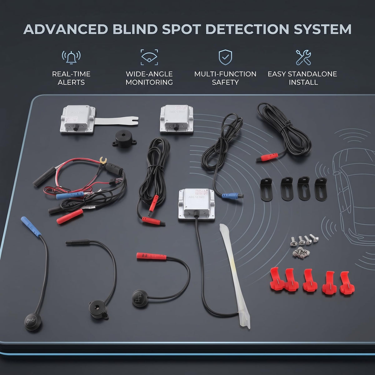 24GHz Blind Spot Monitoring System with Lane Change & Rear Traffic Alert