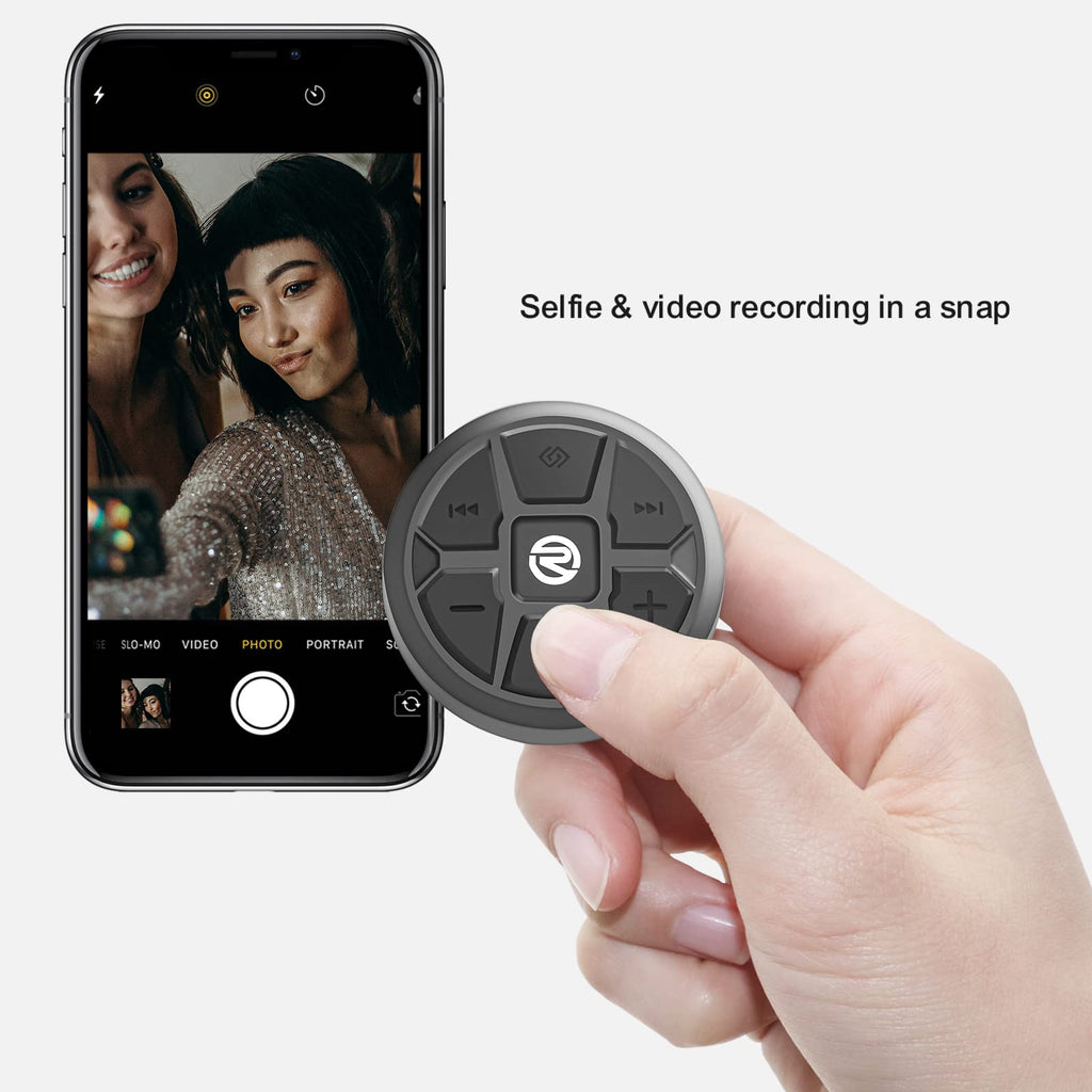 Recoil Bluetooth Media Button Steering Wheel Remote Control Car Bike Boat