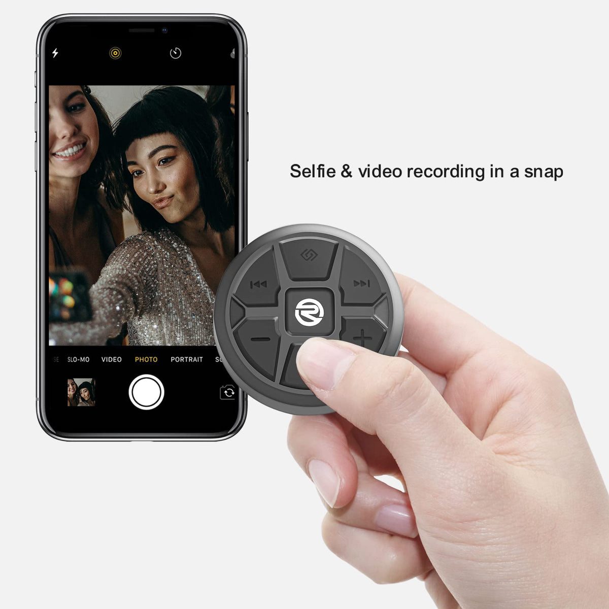Recoil Bluetooth Media Button Steering Wheel Remote Control Car Bike Boat