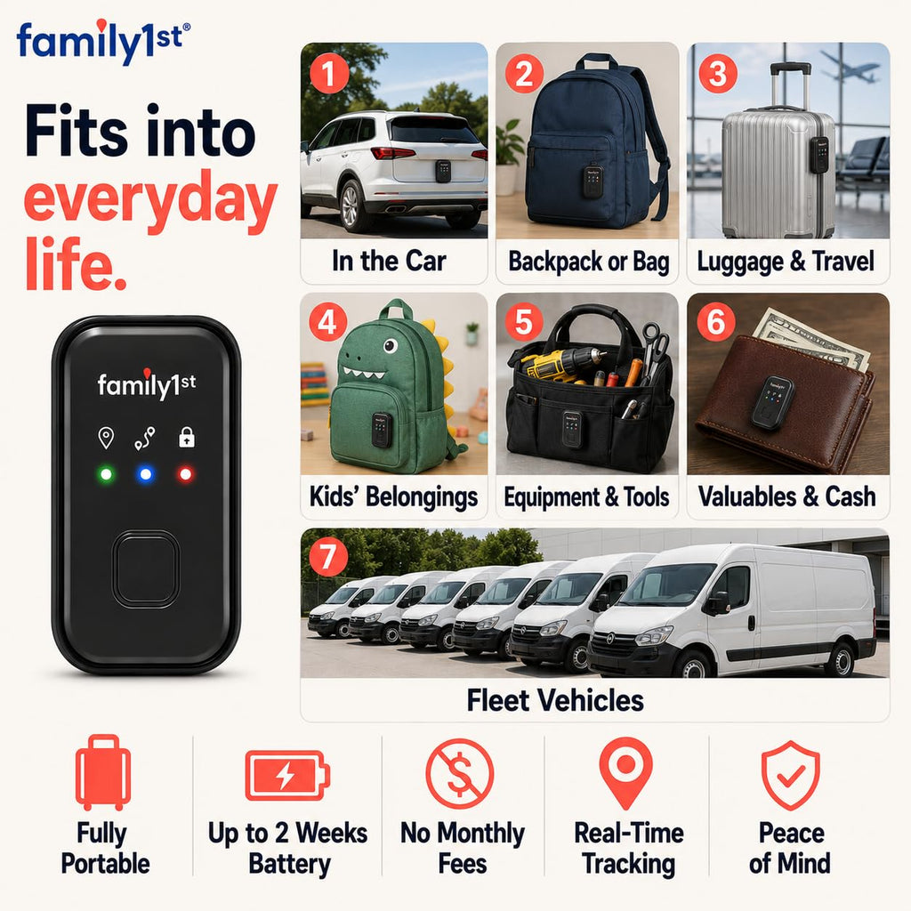 Portable GPS Tracker for Cars, Vehicles & Personal Tracking