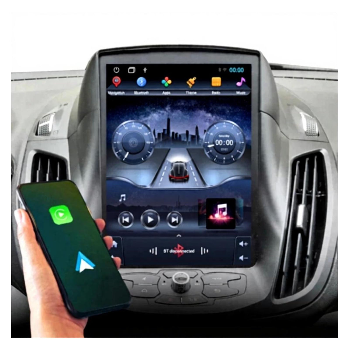 9.7" Android 15 CarPlay Stereo for Ford C-MAX & Kuga 2012–2019