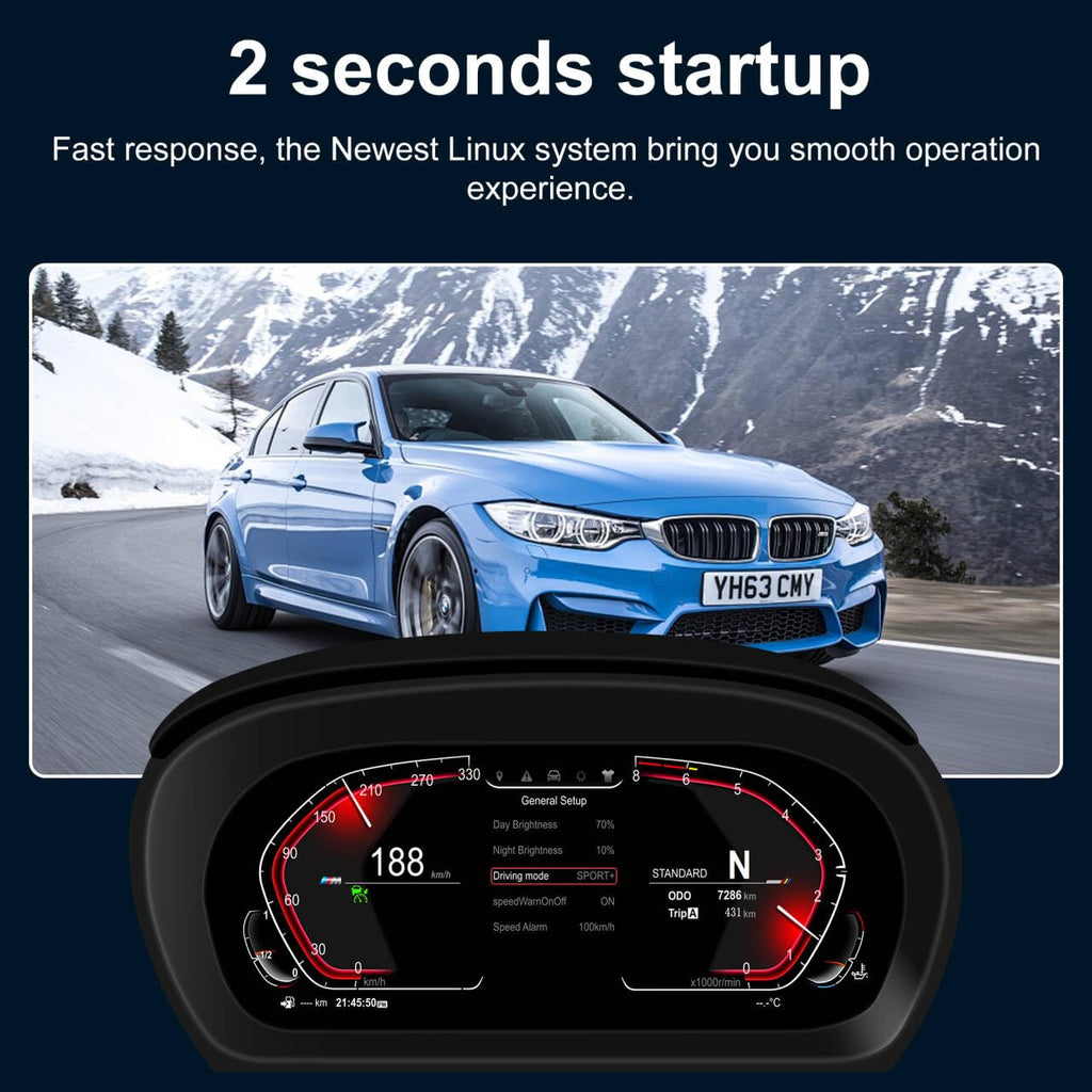 10.25" Digital Head-Up Display for BMW E90/E91/E92/E93 2005–2012