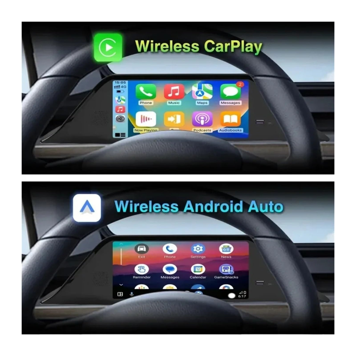 Touchscreen Head-Up Display with CarPlay & Android Auto for Tesla Model 3/Y