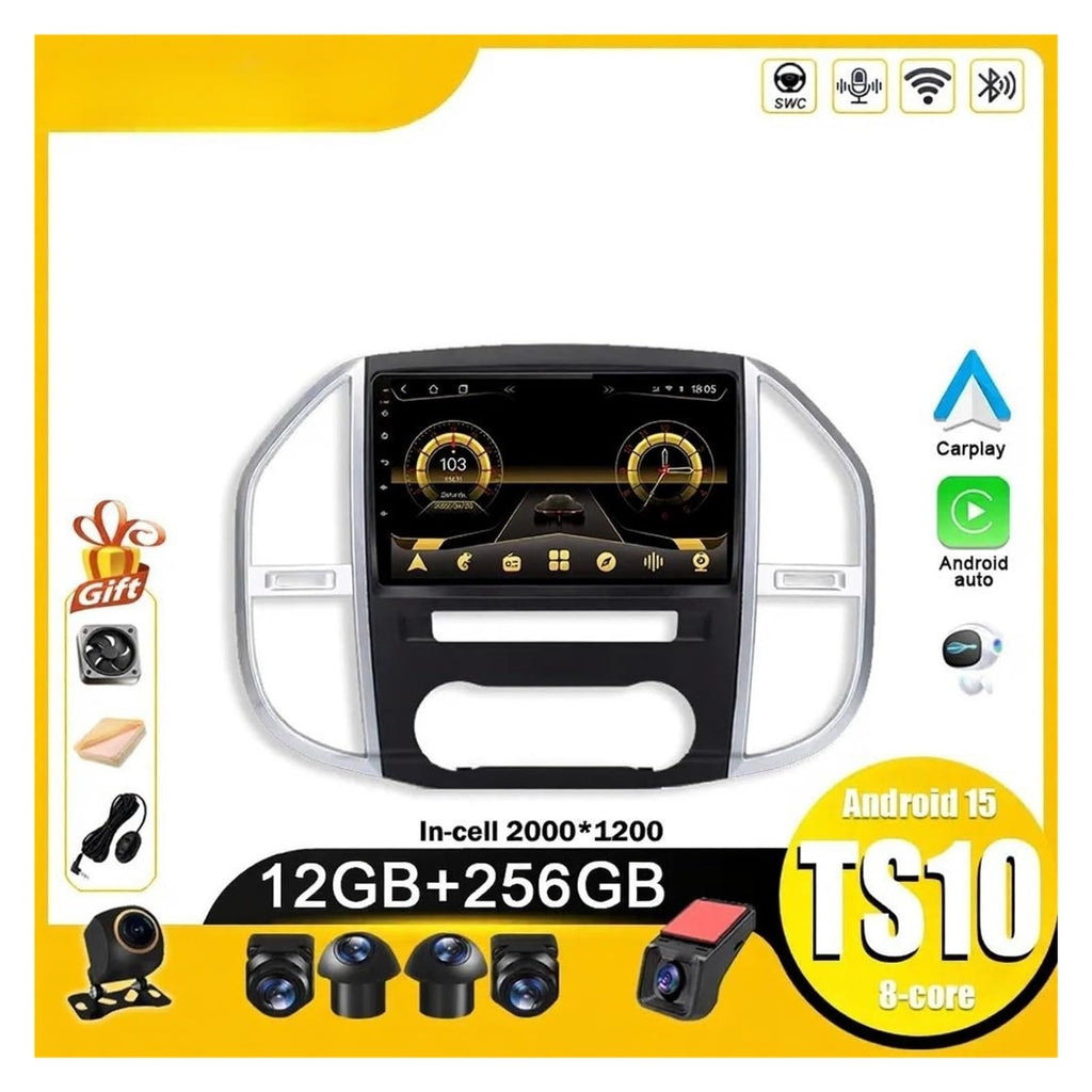 Android 15 CarPlay Stereo for Mercedes-Benz Vito W447 2014–2020