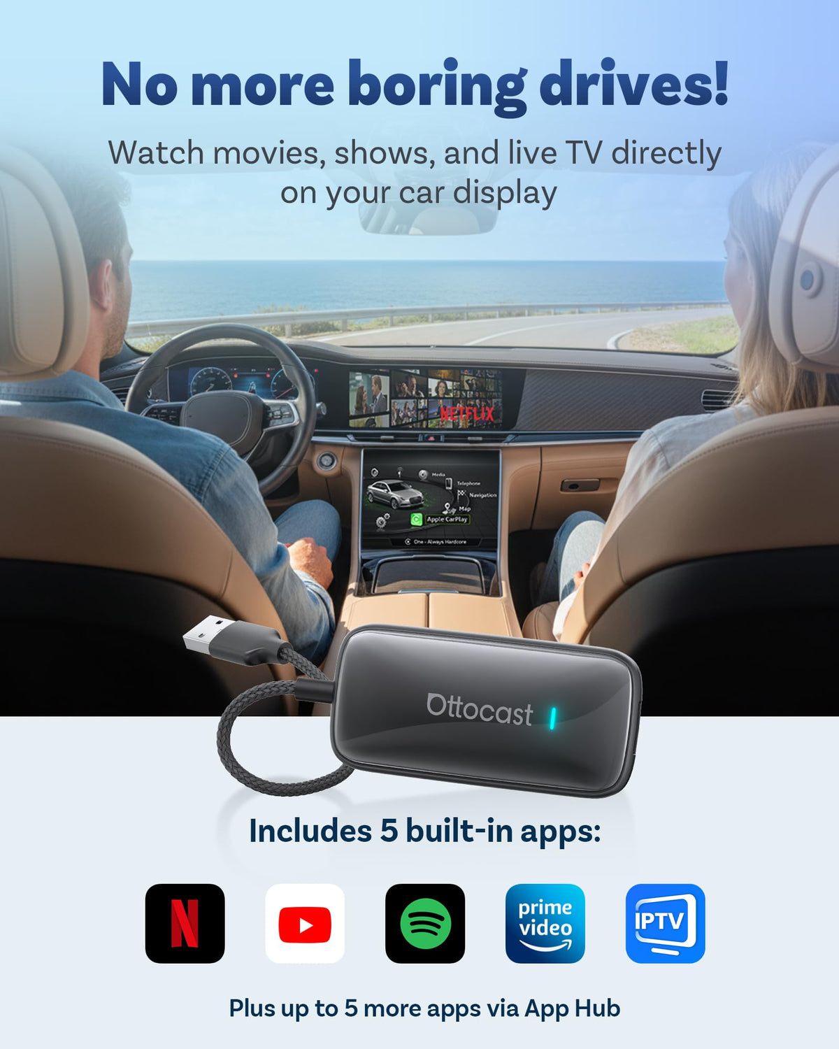 Car Video Player with Remote Control for Non-Touch Screens