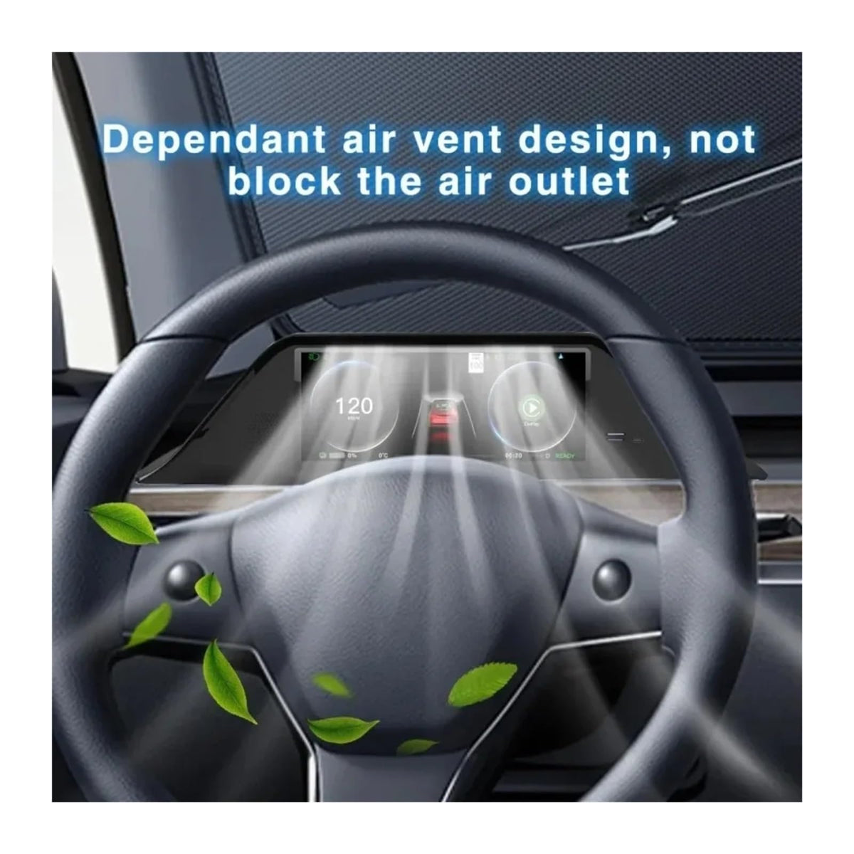 Touchscreen Head-Up Display with CarPlay & Android Auto for Tesla Model 3/Y