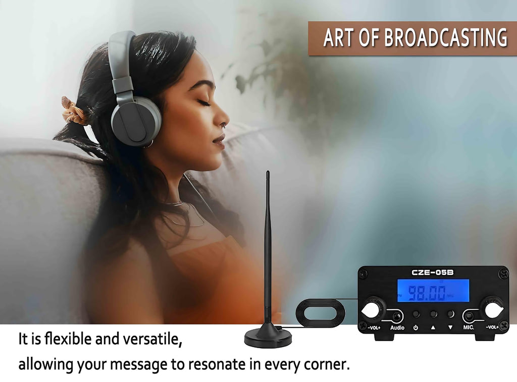 Long-Range Stereo FM Transmitter for Events & Drive-In Use