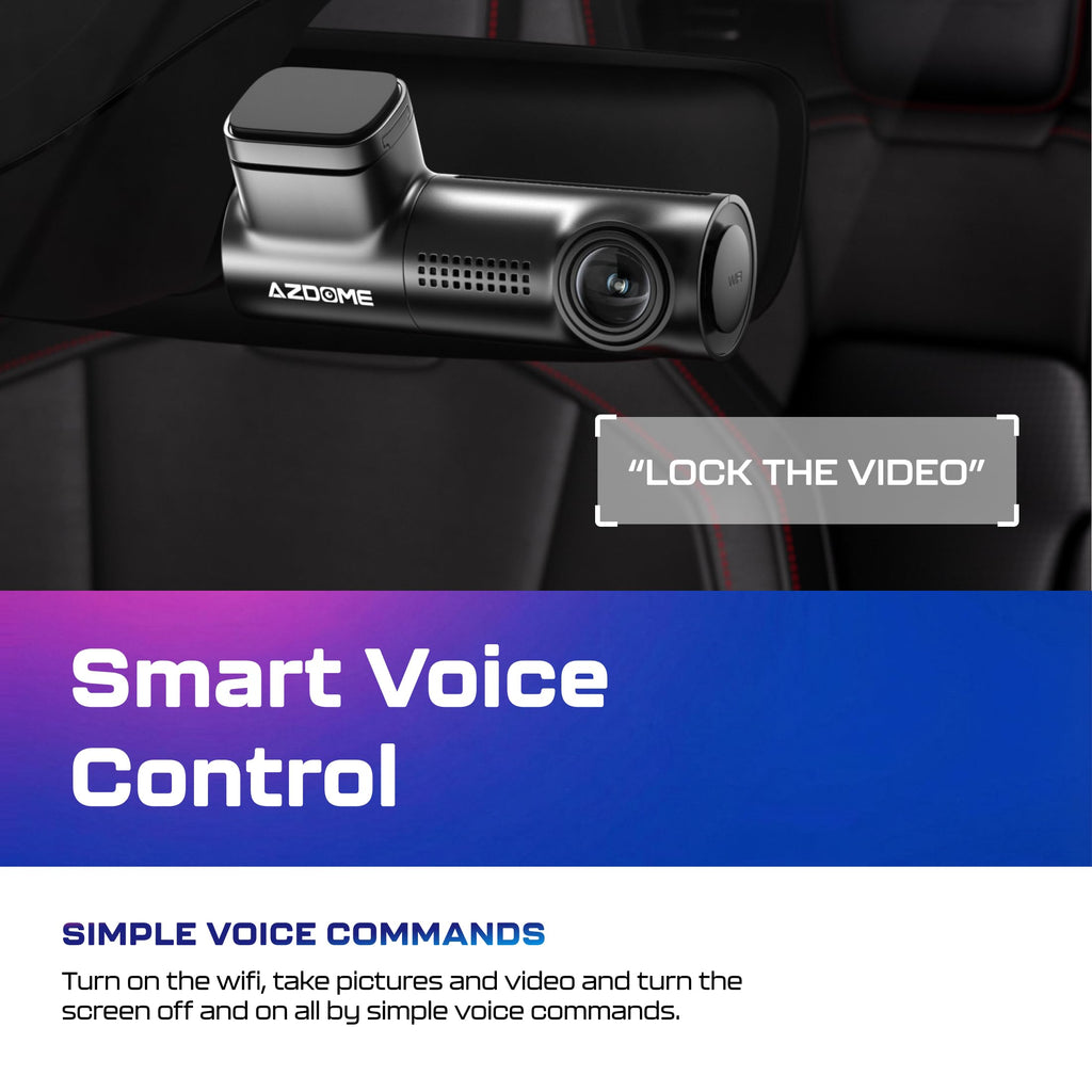1296P WiFi Dash Cam with Voice Control & Parking Mode