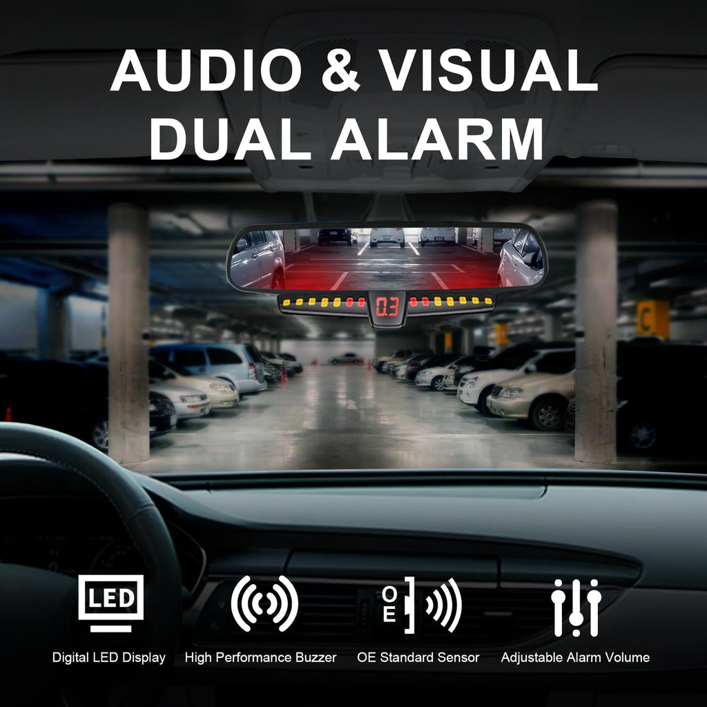 Car Rear Parking Sensor Kit with 4 Sensors & Buzzer