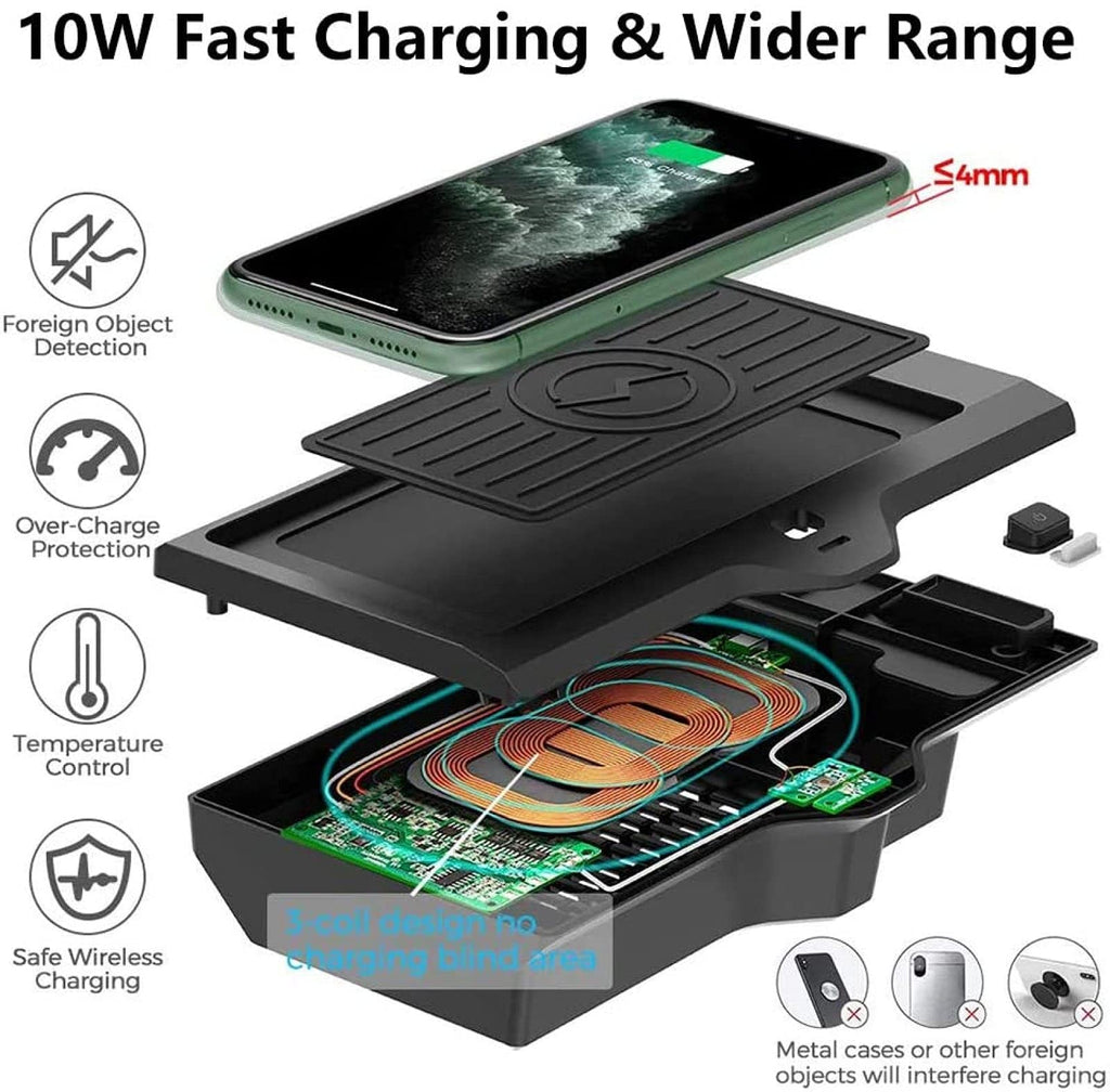 15W Wireless Car Charger for Volvo XC Series 2016–2021
