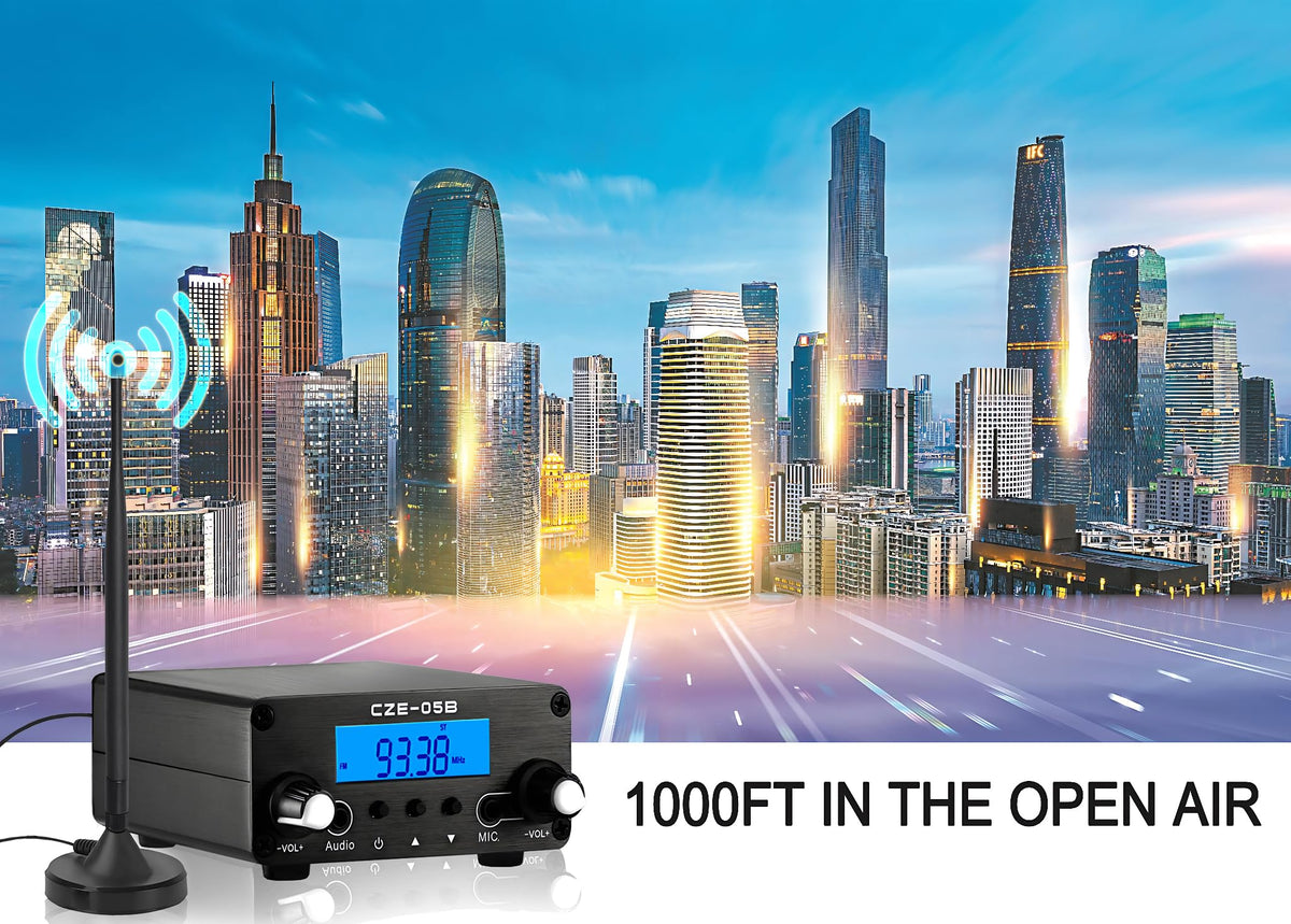 Long-Range Stereo FM Transmitter for Events & Drive-In Use