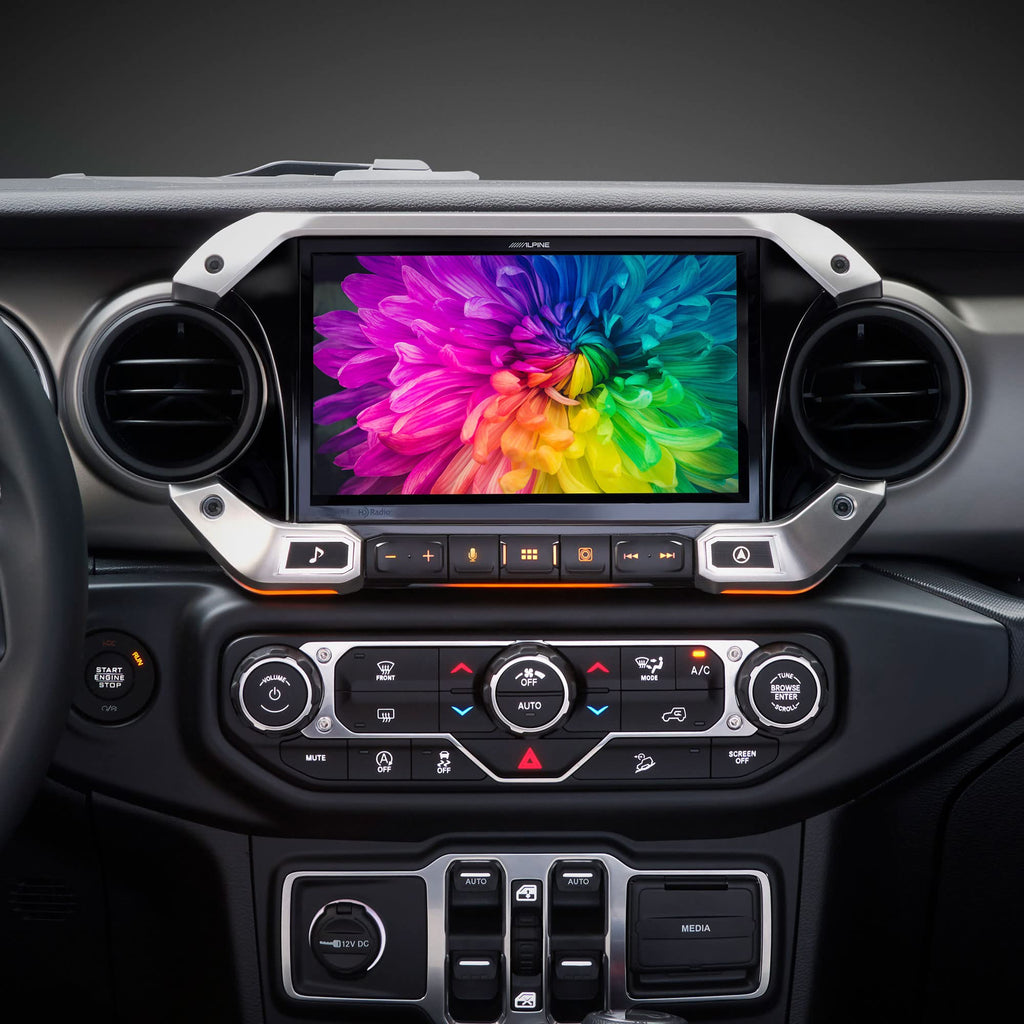9" Multimedia Receiver with License Plate Camera for Jeep Wrangler & Gladiator