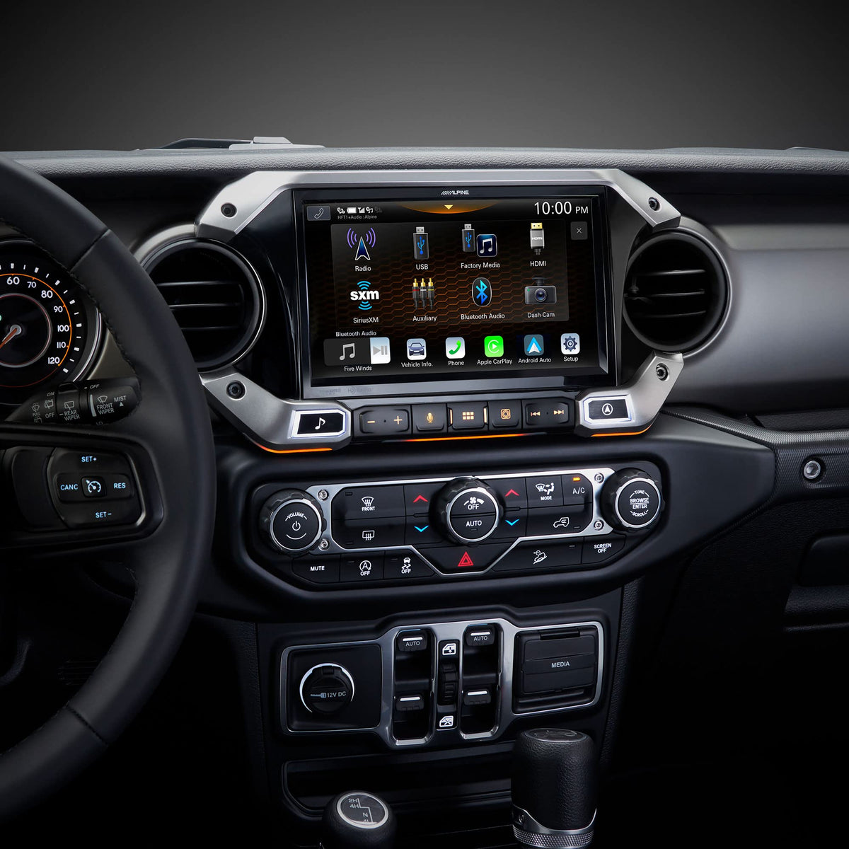 9" Multimedia Receiver with License Plate Camera for Jeep Wrangler & Gladiator