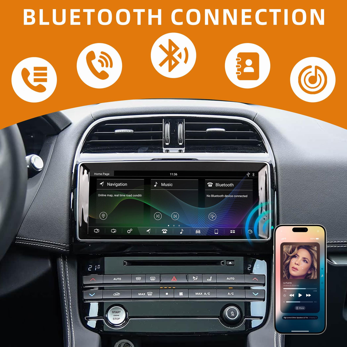 Car Stereo for Jaguar F-PACE 2016-2019