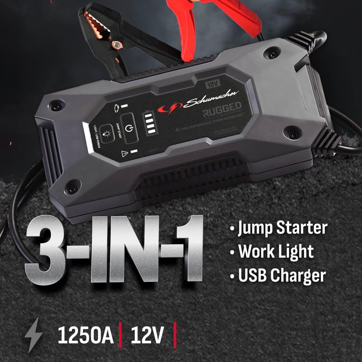 Schumacher Electric Lithium Jump Starter and Portable Power Pack