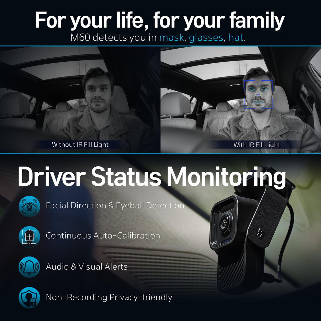MOVON M60 Driver Fatigue Alarm, Drowsiness & Distraction Alerts