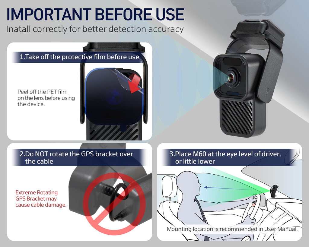 MOVON M60 Driver Fatigue Alarm, Drowsiness & Distraction Alerts