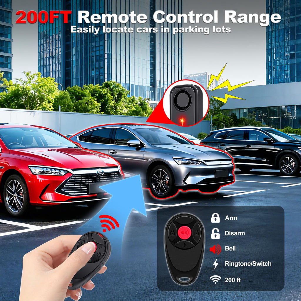 KCMYTONER 113dB Bike Alarm with Remote